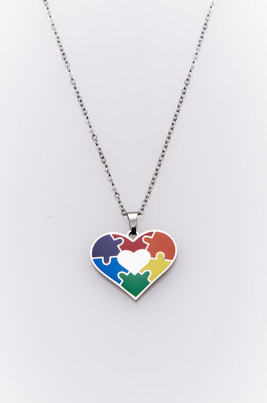 Colar Heart Autism