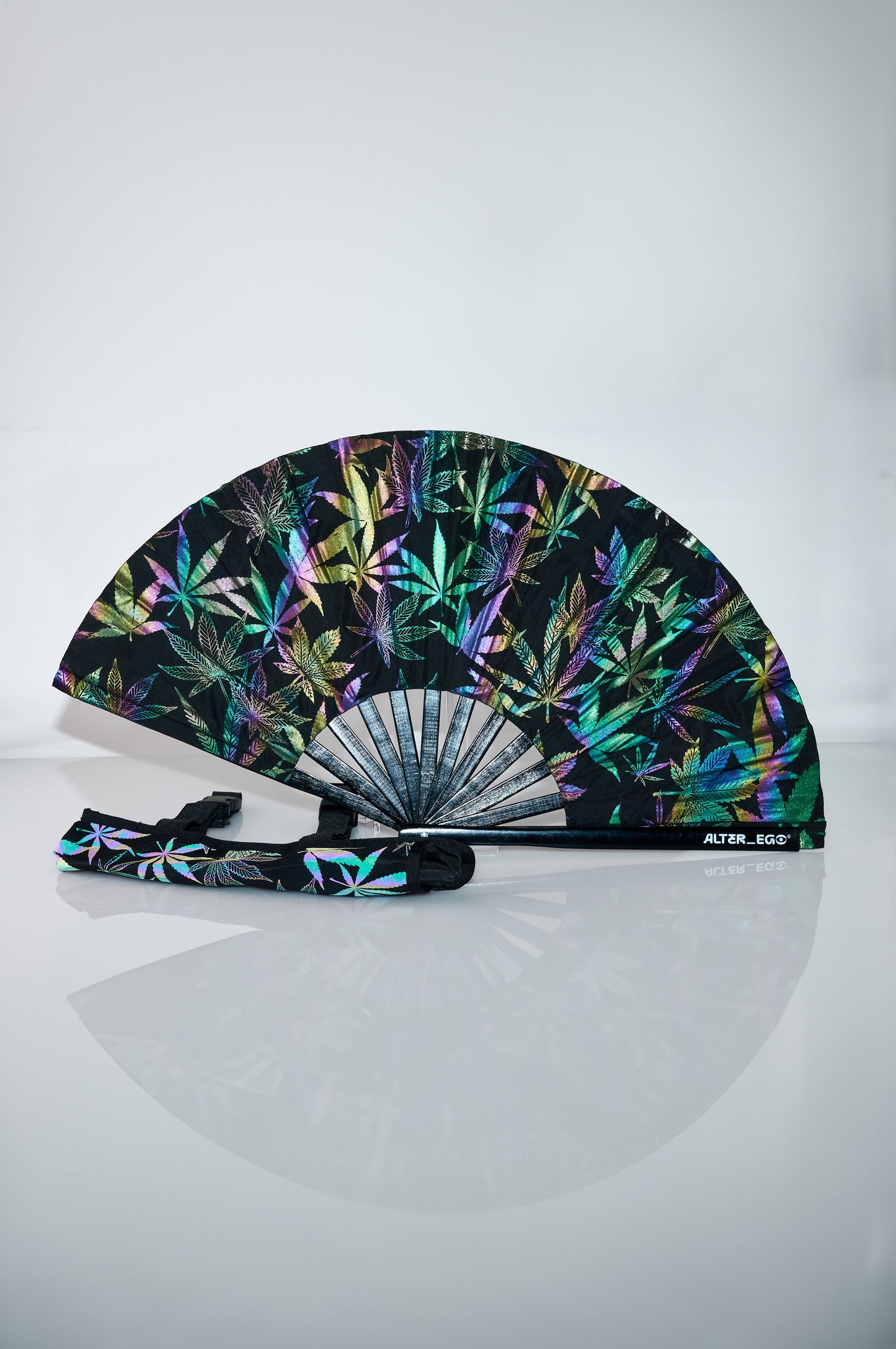 Leque + Porta Leque Holográfico Glow 4:20