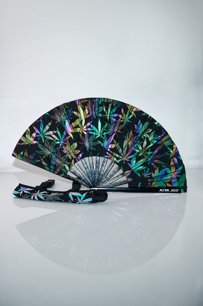 Leque + Porta Leque Holográfico Glow 4:20