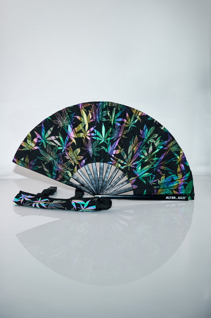 Leque + Porta Leque Holográfico Glow 4:20