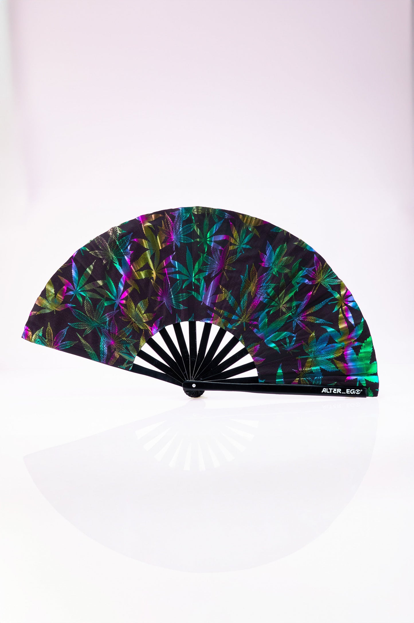 Leque + Porta Leque Holográfico Glow 4:20